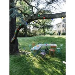 Chaise De Jardin Pliante FERMOB Bistro Métal - Bleu Acapulco -Faites partie du mobilier de jardin. 010121 chaise jardin pliante fermob bistro metal bleu acapulco 1