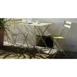 Chaise De Jardin Pliante FERMOB Bistro Métal - Citron Givré -Faites partie du mobilier de jardin. 0101a6 chaise jardin pliante fermob bistro metal citron givre