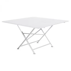 Table De Jardin 8 Personnes FERMOB Cargo 128 X 128 Cm - Blanc Coton