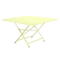 Table De Jardin 8 Personnes FERMOB Cargo 128 X 128 Cm - Citron Givré