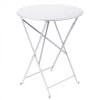Table De Jardin 2 Personnes FERMOB Bistro Ø 60 Cm - Blanc Coton -Faites partie du mobilier de jardin. 024501 table jardin fermob bistro 60 blanc coton