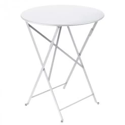 Table De Jardin 2 Personnes FERMOB Bistro Ø 60 Cm - Blanc Coton