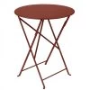Table De Jardin 2 Personnes FERMOB Bistro Ø 60 Cm - Ocre Rouge