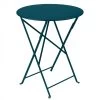 Table De Jardin 2 Personnes FERMOB Bistro Ø 60 Cm - Bleu Acapulco