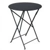 Table De Jardin 2 Personnes FERMOB Bistro Ø 60 Cm - Carbone