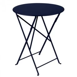 Table De Jardin 2 Personnes FERMOB Bistro Ø 60 Cm - Bleu Abysse