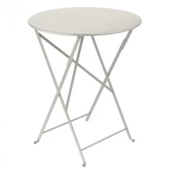 Table De Jardin 2 Personnes FERMOB Bistro Ø 60 Cm - Gris Argile