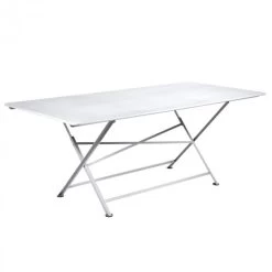 Table De Jardin 10 Personnes FERMOB Cargo 190 X 90 Cm - Blanc Coton