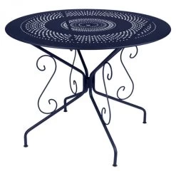 Table De Jardin 4 Personnes FERMOB Montmartre Ø 96 Cm - Bleu Abysse