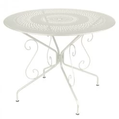 Table De Jardin 4 Personnes FERMOB Montmartre Ø 96 Cm - Gris Argile