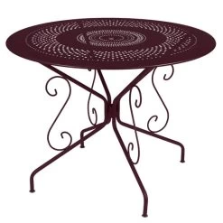 Table De Jardin 4 Personnes FERMOB Montmartre Ø 96 Cm - Cerise Noire