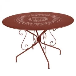 Table De Jardin 8 Personnes FERMOB Montmartre Ø 117 Cm - Ocre Rouge