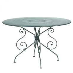 Table De Jardin 8 Personnes FERMOB Montmartre Ø 117 Cm - Gris Orage