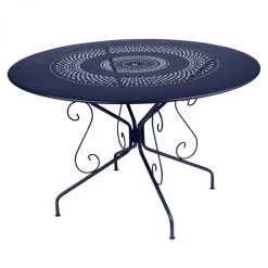 Table De Jardin 8 Personnes FERMOB Montmartre Ø 117 Cm - Bleu Abysse