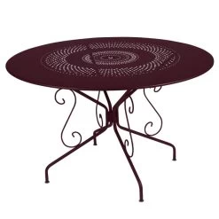 Table De Jardin 8 Personnes FERMOB Montmartre Ø 117 Cm - Cerise Noire