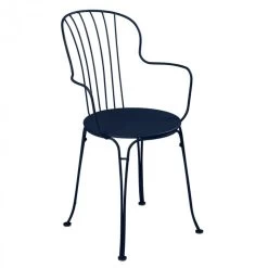 Fauteuil De Jardin Empilable FERMOB Opéra + - Bleu Abysse