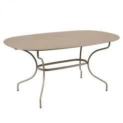 Table De Jardin Ovale 6 Personnes FERMOB Opéra + 160 X 90 Cm-Muscade