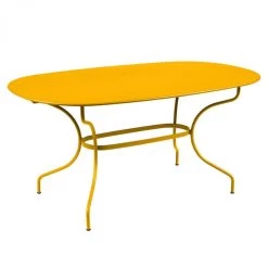 Table De Jardin Ovale 6 Personnes FERMOB Opéra + 160 X 90 Cm - Miel