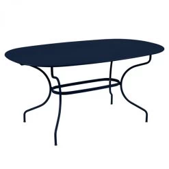 Table De Jardin Ovale 6 Personnes FERMOB Opéra + 160 X 90 Cm - Bleu Abysse