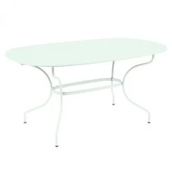 Table De Jardin Ovale 6 Personnes FERMOB Opéra + 160 X 90 Cm - Menthe Glaciale