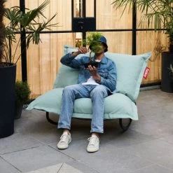 Rocking Chair Fatboy Rock'n'Roll - Noir -Faites partie du mobilier de jardin. 103161 rocking chair fatboy rocknroll noir ecume