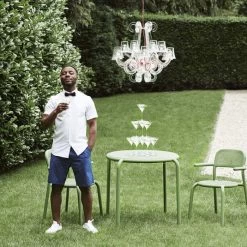 Table De Jardin 2 Personnes Fatboy Toní Bistreau - Vert Brume -Faites partie du mobilier de jardin. 103817 table jardin fatboy toni bistreau vert brume ambiance 2