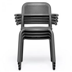 Lot De 2 Fauteuils De Jardin Fatboy Toní Armchair - Anthracite -Faites partie du mobilier de jardin. 104094 lot 2 fauteuils jardin fatboy toni anthracite empilable