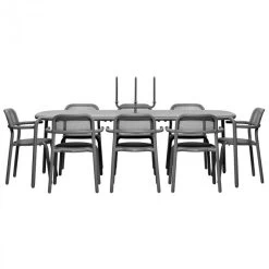 Lot De 2 Fauteuils De Jardin Fatboy Toní Armchair - Anthracite -Faites partie du mobilier de jardin. 104094 lot 2 fauteuils jardin fatboy toni anthracite table