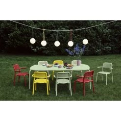 Lot De 2 Fauteuils De Jardin Fatboy Toní Armchair - Vert Brume -Faites partie du mobilier de jardin. 104097 lot 2 fauteuils jardin fatboy toni vert brume ambiance 3