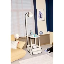 Chariot Desserte Fatboy Jolly Trolley - Gris Clair -Faites partie du mobilier de jardin. 105834 chariot desserte fatboy jolly trolley gris clair ambiance