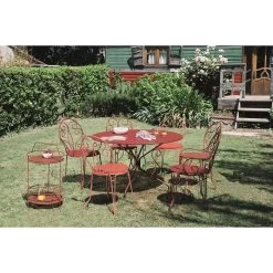 Galette Color Mix Pour Chaise FERMOB Montmartre Et Opéra + - Lie De Vin 5 Galette Color Mix Pour Chaise FERMOB Montmartre Et Opéra + - Lie De Vin -Faites partie du mobilier de jardin. 2722 coussin galette liede vin ambiance 1