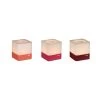 Lot De 3 Photophores FERMOB Cuub - Rouge -Faites partie du mobilier de jardin. 3100540355602 cuub photophore capucine praline piment fermob 1
