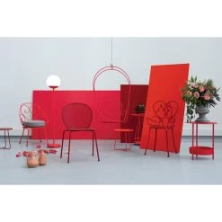 Guéridon De Jardin FERMOB Salsa - Piment -Faites partie du mobilier de jardin. 327043 table basse gueridon fermob salsa piment ambiance