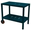 Desserte Roulante De Jardin FERMOB Quiberon - Bleu Acapulco -Faites partie du mobilier de jardin. 377 21 bleu acapulco desserte 1