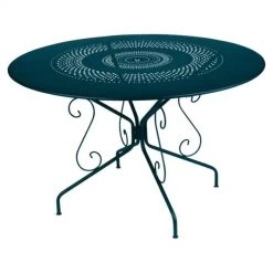 Table De Jardin 8 Personnes FERMOB Montmartre Ø 117 Cm - Bleu Acapulco