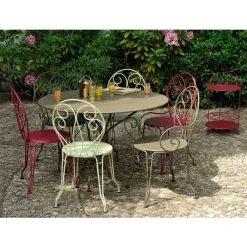 Chaise De Jardin Empilable FERMOB Montmartre - Ocre Rouge -Faites partie du mobilier de jardin. 460120 chaise jardin empilable fermob montmartre ocre rouge ambiance