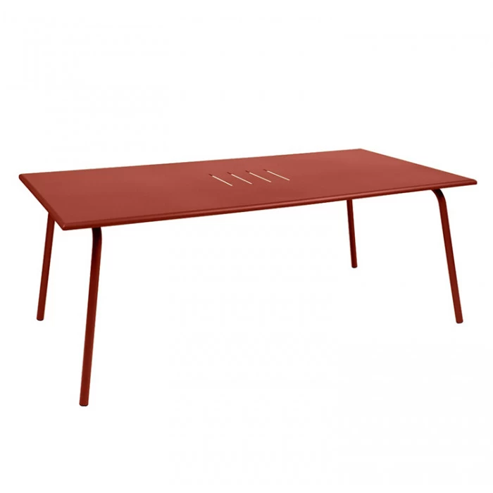 Table De Jardin 8 Personnes FERMOB Monceau 194 X 94 Cm - Ocre Rouge 3 Table De Jardin 8 Personnes FERMOB Monceau 194 X 94 Cm - Ocre Rouge