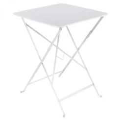 Table De Jardin Pliante 2 Personnes FERMOB Bistro 57 X 57 Cm - Blanc Coton