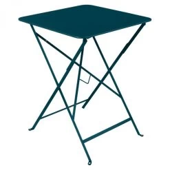 Table De Jardin Pliante 2 Personnes FERMOB Bistro 57 X 57 Cm - Bleu Acapulco