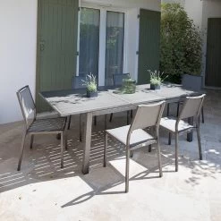 Chaise De Jardin Florence En Aluminium Et Finition Brush - ALIZE 14 Chaise De Jardin Florence En Aluminium Et Finition Brush - ALIZE -Faites partie du mobilier de jardin. chaise jardin aluminium alize florence 4