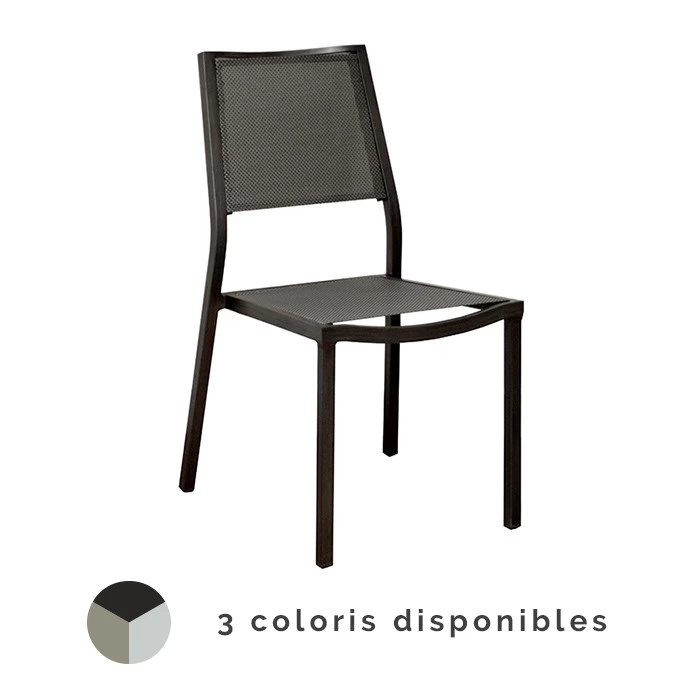 Chaise De Jardin Florence En Aluminium Et Finition Brush - ALIZE 3 Chaise De Jardin Florence En Aluminium Et Finition Brush - ALIZE