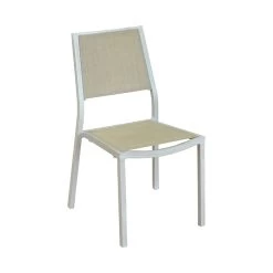 Chaise De Jardin Florence En Aluminium Et Finition Brush - ALIZE 11 Chaise De Jardin Florence En Aluminium Et Finition Brush - ALIZE -Faites partie du mobilier de jardin. chaise jardin aluminium alize florence lin 1