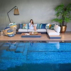 Coussin Décoration MADISON Stripe Green -Faites partie du mobilier de jardin. coussin deco rayures madison