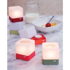 Lot De 3 Photophores FERMOB Cuub - Vert -Faites partie du mobilier de jardin. cuub rouge ambiance fermob 7 1