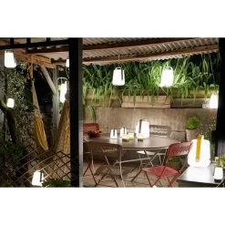 Lot De 3 Photophores FERMOB Cuub - Vert -Faites partie du mobilier de jardin. cuub vert ambiance fermob 2