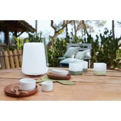 Lot De 3 Photophores FERMOB Cuub - Vert -Faites partie du mobilier de jardin. cuub vert ambiance fermob 4