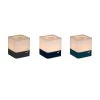 Lot De 3 Photophores FERMOB Cuub - Bleu 2 Lot De 3 Photophores FERMOB Cuub - Bleu -Faites partie du mobilier de jardin. cuub photophores carbone bleu abysse bleu acapulco 1