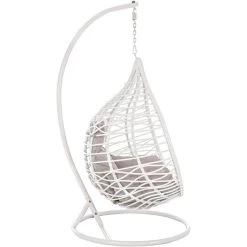 Fauteuil Œuf Suspendu Bizzotto Torres - Blanc -Faites partie du mobilier de jardin. fauteuil bizzotto torres blanc 2