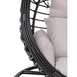 Fauteuil Œuf Suspendu Bizzotto Torres - Noir -Faites partie du mobilier de jardin. fauteuil bizzotto torres noir 4