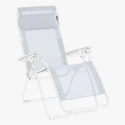 Toile De Rechange + Têtière LAFUMA Pour Fauteuil Relax Futura-Ciel -Faites partie du mobilier de jardin. kit rechange fauteuil relaxation futura batyline ciel 2